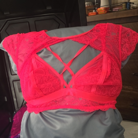 Torrid Vibrant Lace Bralette Duo in Pink and Fuchsia - Picture 6 of 6